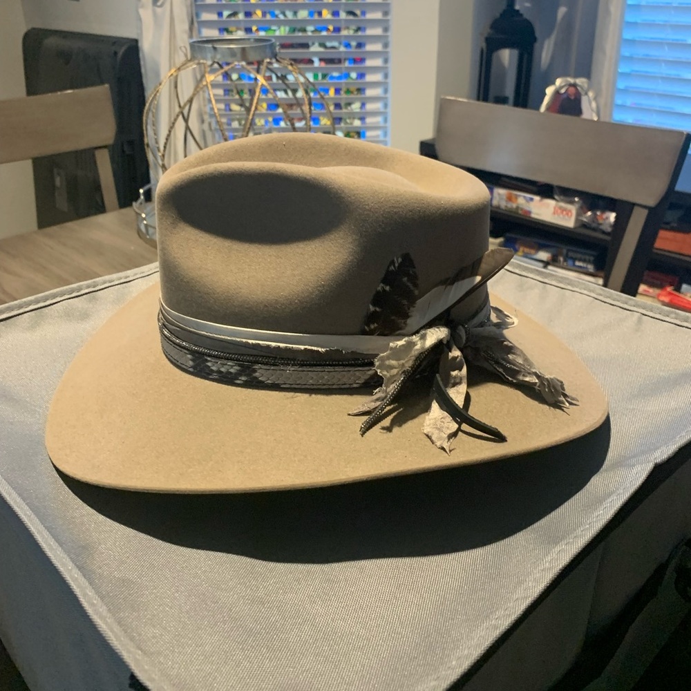 Stetson Beige Fedora with Custom Band